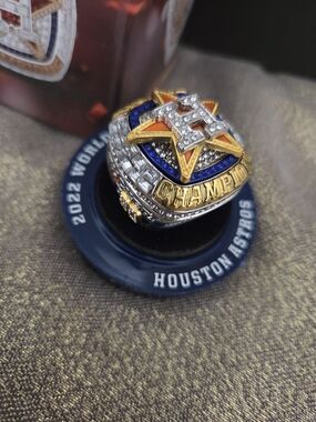 Houston Astros 2022 World Series Champion Ring Replica - Gold, Blue, Orange